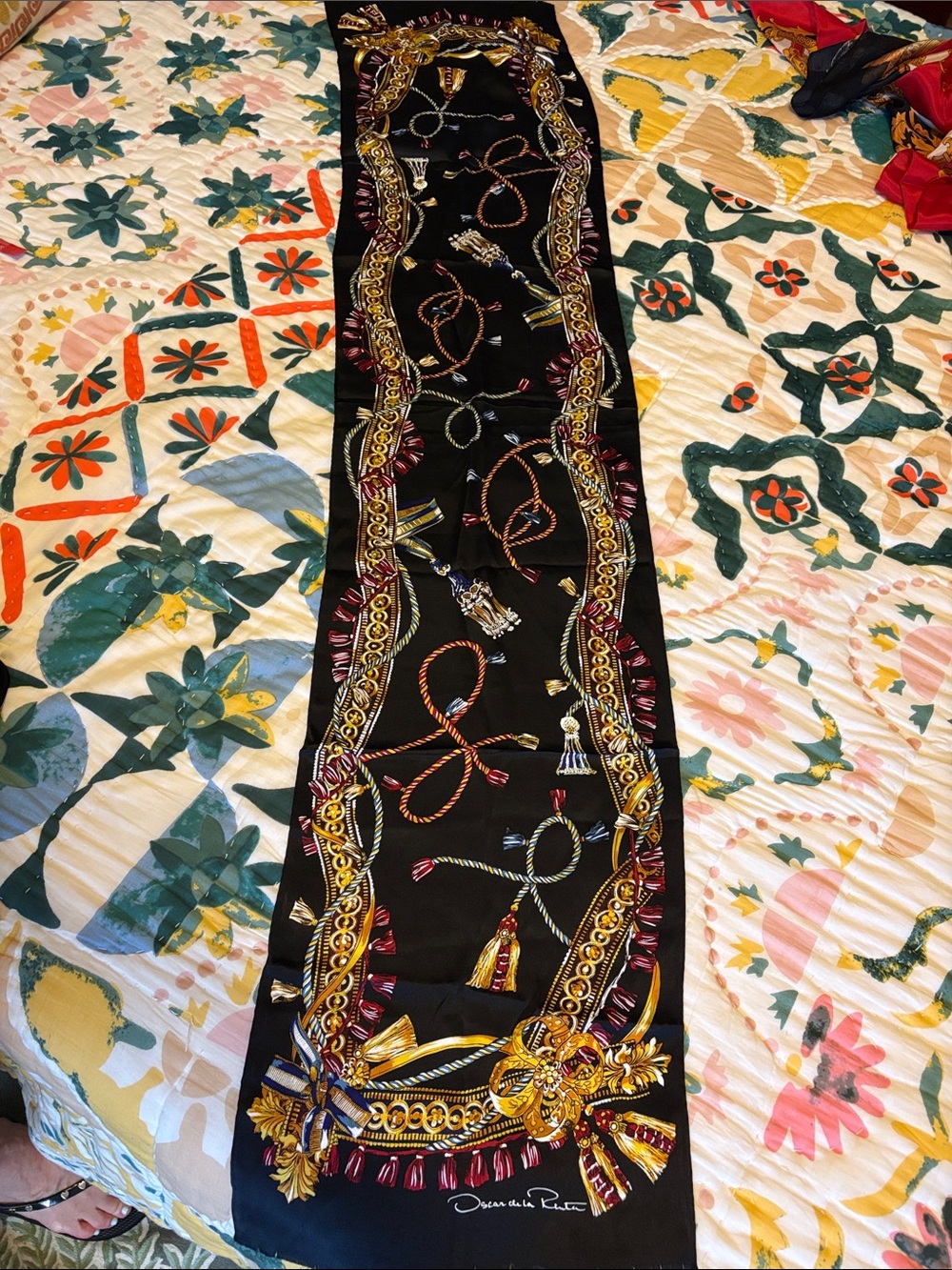 Oscar de la Renta oblong silk scarf